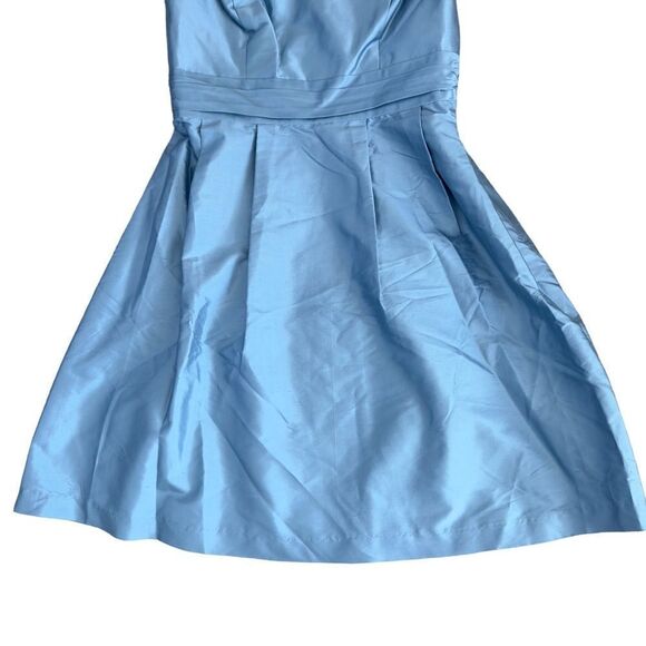 Alfred Angelo Blue Bridesmaid With Flower Pin Dress Size 10 NWT #2 - Picture 7 of 16